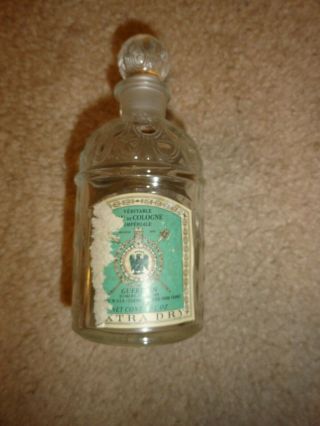 Vintage Guerlain Veritable Edc Empty 4 Oz Bee Perfume Bottle (pb191)