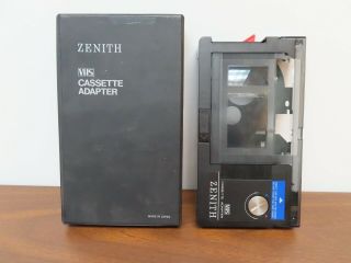 Vintage Zenith Vhs - C Cassette Adapter Vac414 With Case