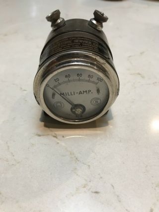 Vintage Milliamp Gauge Made From Lamson Store Service Co Tube