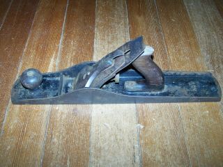 Antique 1910 Stanley No.  6 Smooth Bottom Fore Plane Woodworking Tool Good User