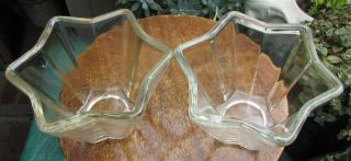 FANTASTIC PAIR VINTAGE STAR SHAPED GLASS JELLY MOULDS 3