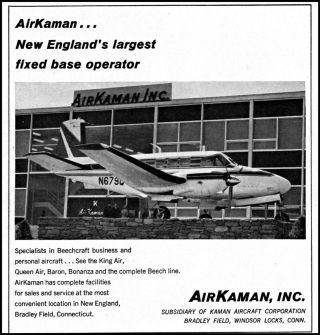 1965 Airkaman Aircraft Bradley Field Connecticut Vintage Photo Print Ad Ads77