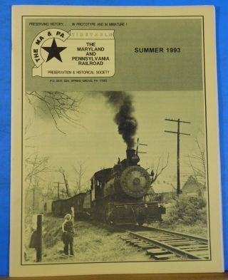Maryland And Pennsylvania Railroad Timetable 1993 Summer The Ma & Pa
