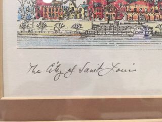 JOHN PILS “The City of Saint Louis” 1996 Pencil Signed & Numbered 3