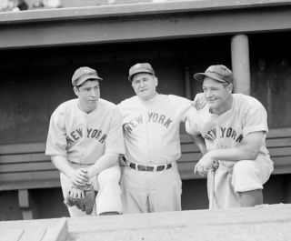 Lou Gehrig,  Joe Dimaggio & Joe Mccarthy - 8 " X 10 " Photo - 1938 York Yankees