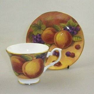 Vintage Duchess China Cup & Saucer - Summer Fruits