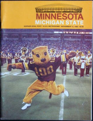 Nov 13,  1982 Minnesota Gophers V.  Michigan State Program 1st Season @ Metrodome
