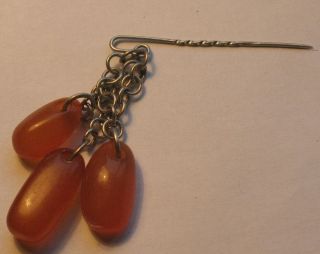 Rare Antique Honey Yolk Amber Brooch Pin Vintage Old Russian Drop Vtg