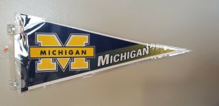 Michigan Wolverines Ncaa Felt Pennant With Holder 8