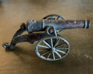 Antique Cast Iron Black Powder Signal Cannon 2