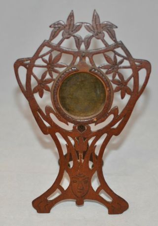 Antique Art Nouveau Hand Carved Pocket Watch Stand Very Delicate