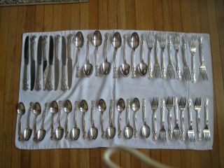Wm Rogers Mfg Co Extra Plate 48 Pc Set Magnolia Pattern Service For Eight Plus