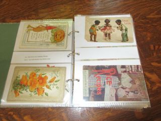 Album Of Antique Vintage Post Cards Christmas,  Halloween,  Easter Valentine.