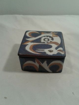 VTG Royal Copenhagen Denmark Fajance Bird Motif Ceramic Trinket Box 3
