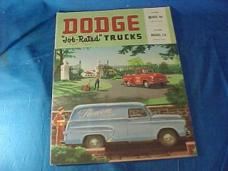 Orig 1953 Dodge 1/2 - 3/4 Ton Model B,  C Work Trucks Advertising Booklet