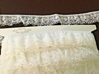 Vintage Lace Trim 1 1/2 " Wide White 12 Yards 100 Polyester