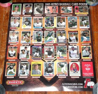 2005 Altoona Curve Minor League Retro Baseball Card Poster