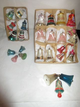 Reserved For Va - Antique Vintage Glass Bell Christmas Ornaments - 27