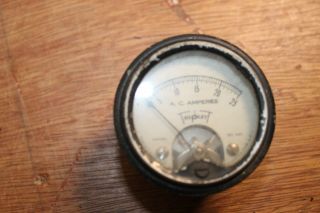 Vintage Triplet Dc Ammeter 0 - 25a Scale Model 233 Steampunk