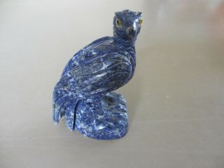 Wonderful Chinese ?? Blue Lapis Lazuli Stone Carved Eagle Or Hawk Bird Figure