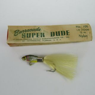 Barracuda Dude Fishing Lure No.  105 W/packaging And Instructions Vintage