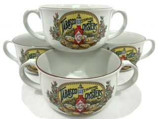 Tabasco Gumbo Bowls Two Handles - Set Of 4 For Chili,  Soup,  Stew Or Even Salad