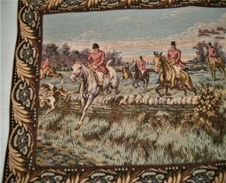 Goblys Tapestry Fox Hunt Lined Made In France 43.  5 " X 23 "
