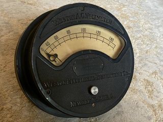 Antique Weston Electrical Instrument Voltmeter Gauge Vintage Industrial