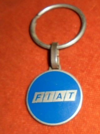 Porte - Clés Key Ring Fiat Métal émaillé Vintage S E C A St Jean 13 Port De Bouc