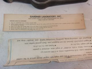 Vintage Gardner Laboratories Inspector Elcometer Md20014 Thickness Gage & Case 2