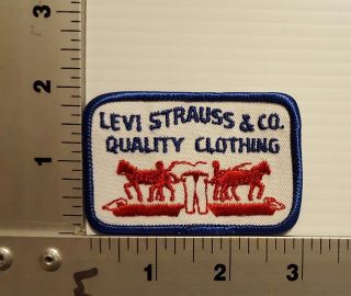 Levi Strauss & Co.  Quality Clothing Vintage Embroidered Patch (blue/red)