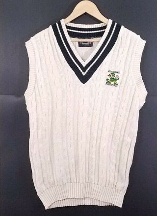Vintage Nutmeg Mills 1990’s Notre Dame Fighting Irish Sweater Vest Size M