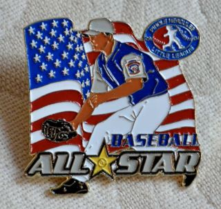 Little League Pin All Star Baseball Vintage Red White & Blue Pete 