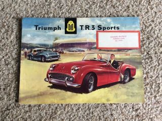 1958 British Triumph Tr3 Dealership Showroom Color Sales Handout