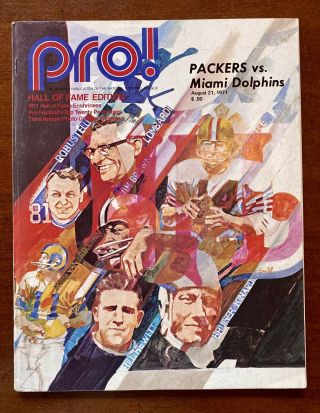 8/21/1971 Packers Vs.  Miami Dolphins Football Program