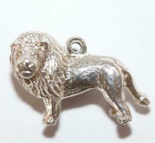 Leo Lion Zodiac Sterling Silver 925 Vintage Bracelet Charm With Gift Box 3.  9g