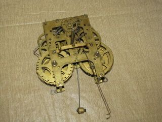 Antique Gilbert Wall Clock Movement (chain Weight Driven)