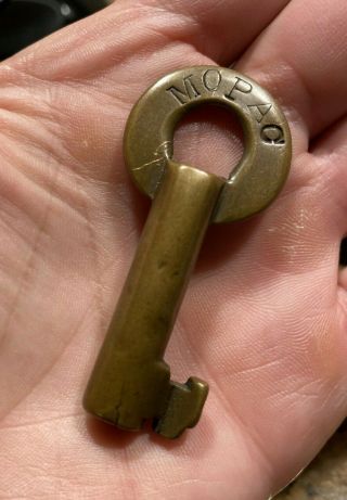 Vintage Brass F - S Hdw.  Co.  Hollow Barrel Key Marked Mopac Mo Pac
