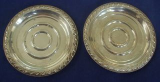 Vintage Rogers Sterling Silver Small Coasters Or Butter Pats - 2001