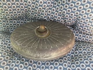 Antique French Hot Water Bottle Bed Foot Warmer Oval Brass Handle Canteen Bottle