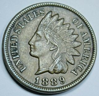 1889 Xf - Au U.  S.  Indian Head Penny Antique Old United States 1800 