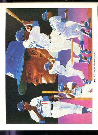 1984 Union 76 Dodgers Manny Mota ' s 145th Pinch Hit Baseball James Zar Poster 2