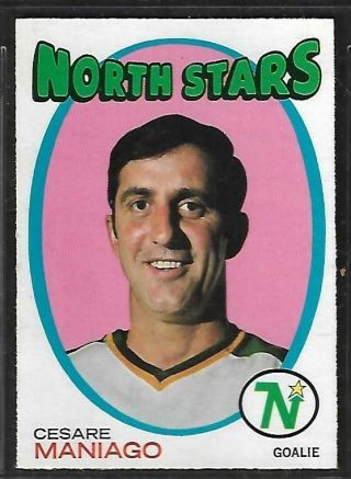 1971 - 72 Opc (o - Pee - Chee) Nhl Hockey: 117 Cesare Maniago,  Minnesota North Stars