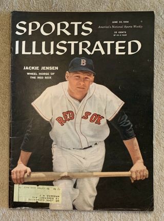 6.  23.  1958 Jackie Jensen Sports Illustrated Boston Red Sox - Vintage Ads