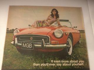 1971 Mg B Mgb Color Vintage Advertisement Print Art Car Ad