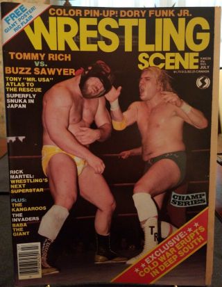 Wrestling Scene July 1983 Tommy Rich Buzz Sawyer Cover Poster Pin Up Ric Flair