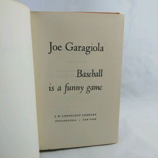 Joe Garagiola / BASEBALL IS A FUNNY GAME First Edition 1960 3