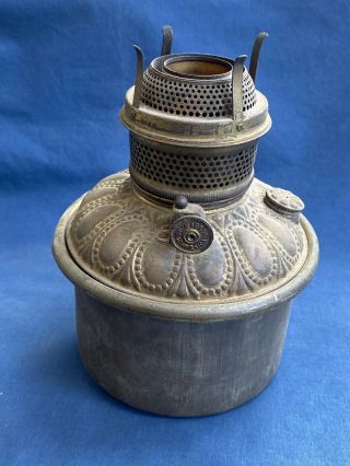 Antique Oil Kerosene Lamp Burner Drop In Font Made In Us Of America -