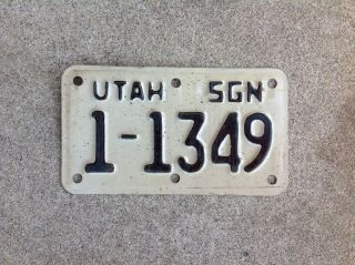 Utah - Sign Permit - License Plate - (motorcycle Size)