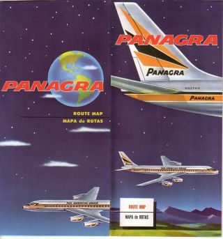 Panagra - 1965 Route Map Folded Brochure